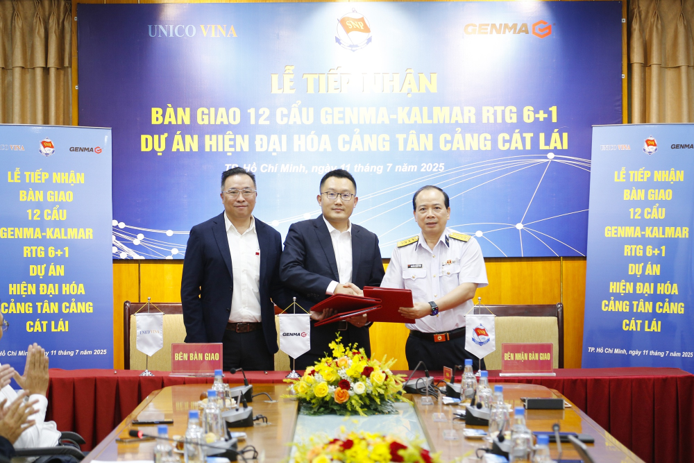 12台GENMA品牌轮胎吊成功交付丨获越南当地媒体广泛关注(图1)